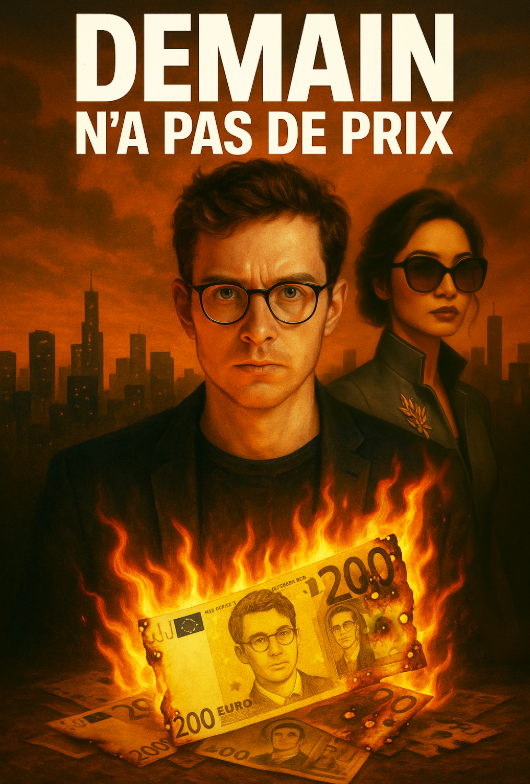 Affiche série Demain n'a pas de prix. Idée originale de Sébastien Augé.